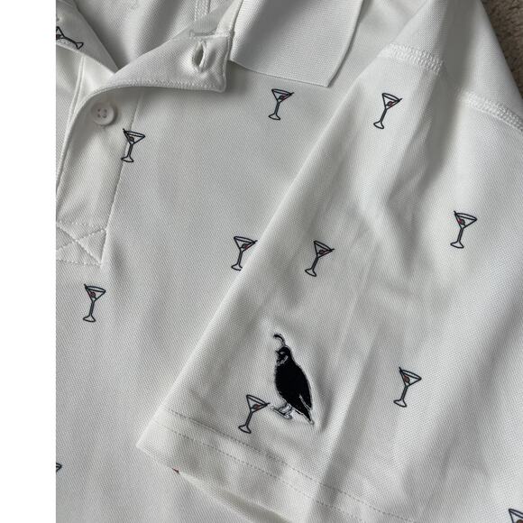 Bonobos Golf Performance White Martini & Olive Slim Fit Polo Size XL - Picture 7 of 10